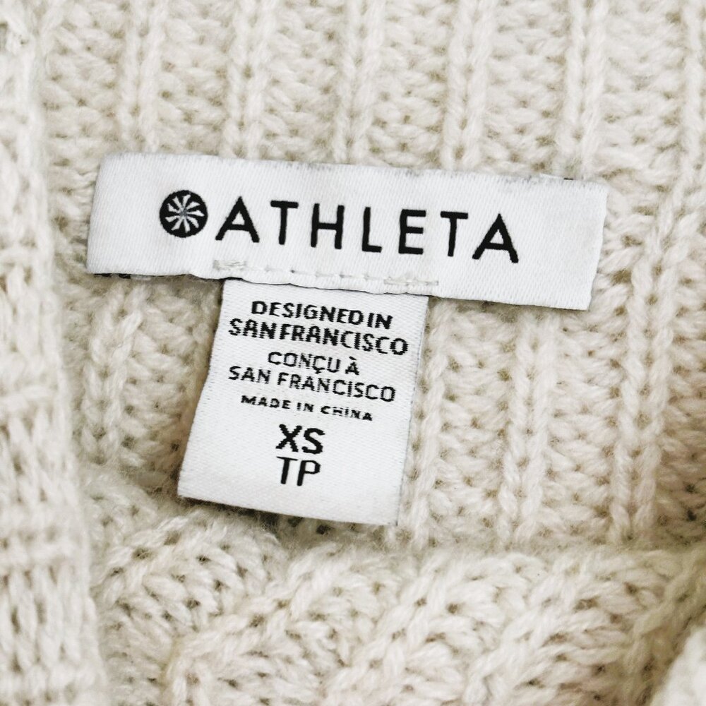 ATHLETA Azalea Merino Wool/Cashmere Blend Sweater, Oatmeal Ivory, Size XS - Picture 5 of 5